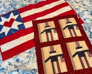 Small Handmade Patriotic Quilts $25 each