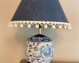 Blue & White Asian Lamp $40