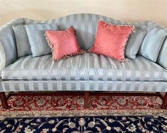 Southwood Blue Striped Sofa $175  (77”L x 34”H x 31”D)