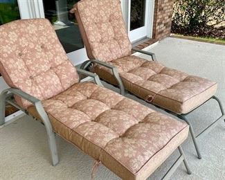 Pair of Chaise Lounges w/New Cushions $150
