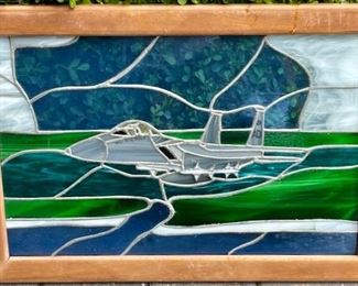 Custom Stained Glass F-15 $100