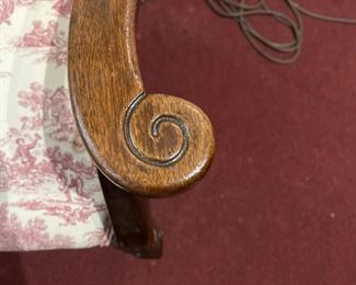 Antique Chair Arm detail