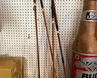 Wooden shaft golf clubs