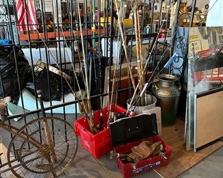 fishing rods, reels and poles