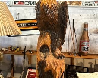 great eagle wood carving