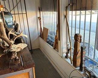 hand carved walking sticks