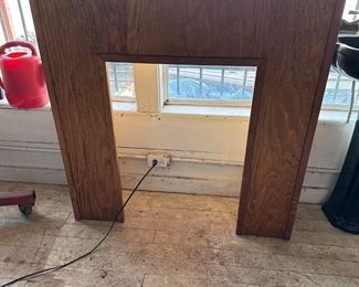 Nice wooden fireplace