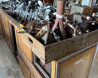 more tools and many golf clubs