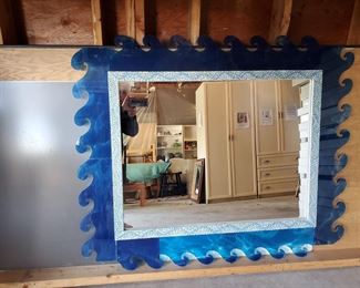 Blue wave mirror