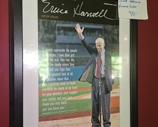 $30 Framed Ernie Harwell poster