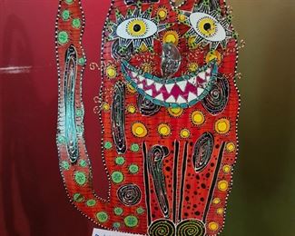 $50 Metal Cat Stand up art