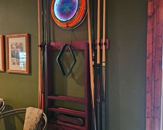 **1/2 off if removed by 6/9, otherwise $350 Kasson 7" 3pc slate pool table,  balls, sticks and wall holder