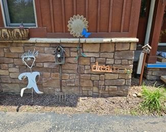 Garden Decor, SOLD- white guy stake