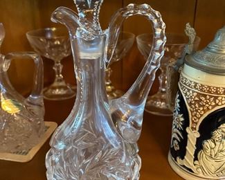 German crystal Cruets 