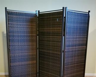 Pair of three panel wicker partitions by PortablePartitions.com