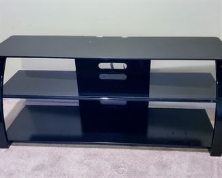 Black Glass TV Stand