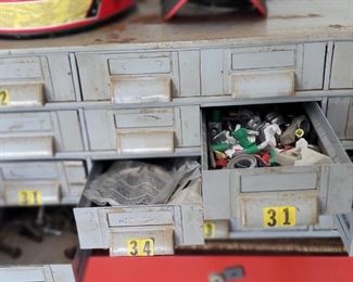 Metal Cabinet sold w/ Contents