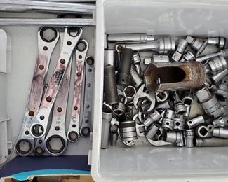 Snap-On Ratcheting End and Extension, Socket and Adapters