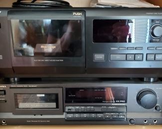 SONY disc player CDP-CX50 and Technics Cassette RS-BR465