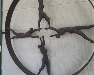 This heavy metal Life Circle art is approximately 3 feet in diameter.