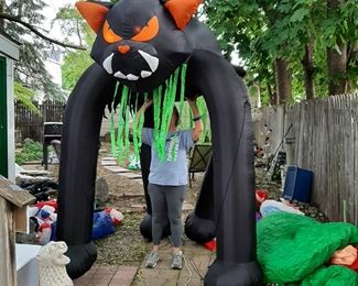 Huge Inflatable Halloween Black Cat