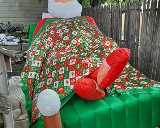 Santa Snores & His Chest Goes up & Down 