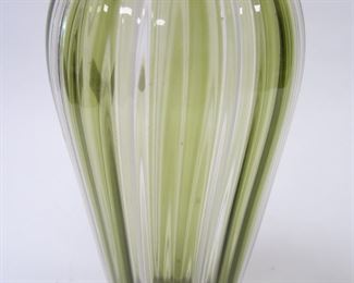 SIGNED VERY FINE ART GLASS VASE. 6 1/8" 1999