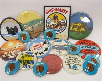 COLLECTION PIN BACK BUTTONS - ALL ALASKA