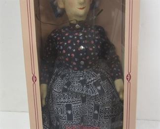 STEIFF FELT DOLL - PEASANT LADY, LIMITED EDITION. HAS BOX, 17" TALL
