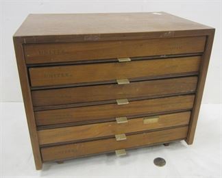 VINTAGE DENTAL WOOD CABINET - UNITEK. 10.25" TALL X 12.25" WIDE