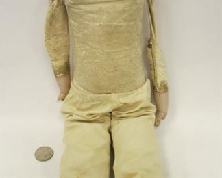 ANTIQUE KID BODY DOLL, HEUBACH 21"
