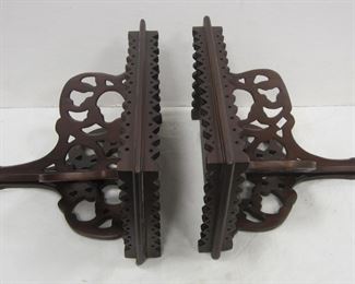 PAIR OF WALL SHELVES. 14.5" WIDE X 16.5" TALL