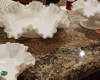 Fenton milk glass