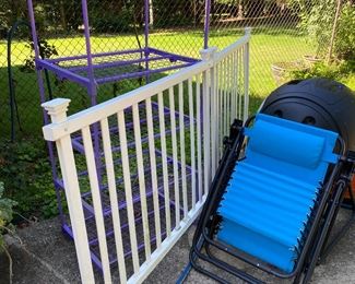 Nice beach chair and rail piece.