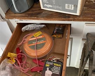 Weed eater string will bail you out of numerous situations. Keep some handy if you can.