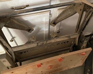 Folding work table.
