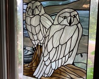 Super rad owl stained glass art.