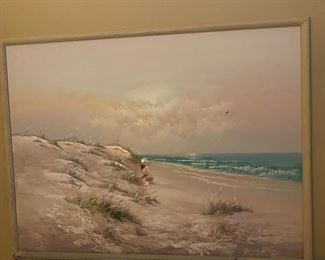 Rare painting of Sally selling seashells by the seashore.