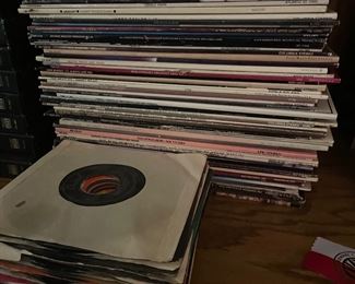 LP's and 45s.