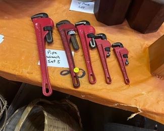  5 PIPE WRENCHES