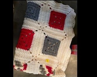 WHITE, RED, AND BLUE BLANKET