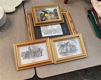 (4) FRAMED PRINTS