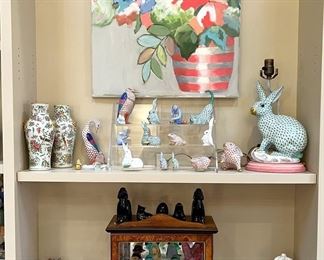 Herend, Italian terracotta figurines, original art, Lalique, Baccarat