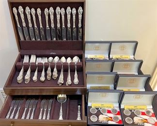 Frank Whiting “Lily-Floral” Sterling flatware