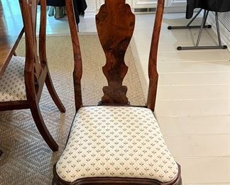 Pair of Queen Anne chairs with shell detail