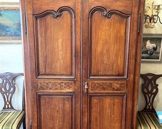 Antique inlaid French armoire
