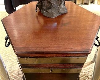 Antique English cellarette with drawer.  This is gorgeous and can be used as a cocktail table