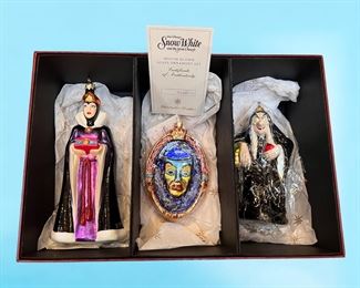 RARE Christopher Radko limited edition Walt Disney Snow White ornaments - never used - in the box