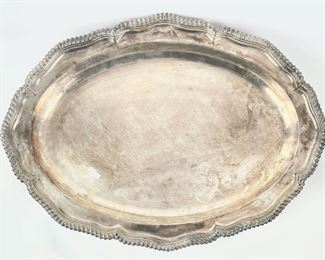 Antique Tiffany & Co Silver Soldered Plated 18Ó Tray
