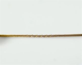 1.1 Grams Fine 14K Gold Opal Stick Pin
